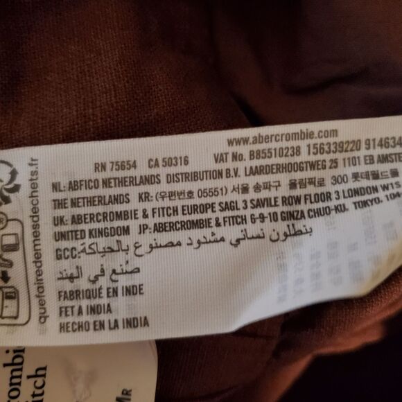 Abercrombie & Fitch Chocolate Wide Leg Trousers - Picture 13 of 14